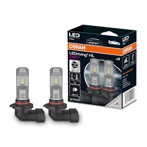 OSRAM LEDriving HL EASY ≜ H10, lampada LED abbaglianti e anabbaglianti, bianco freddo 6000K, nessun accessorio necessario, solo per uso fuoristrada - no ECE, 2 lampade