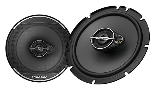 PIONEER TS-A1671F 16,5 cm 3-Weg-Koaxial-Lautsprecher Set mit 2 Lautsprechern (je 320 W max., 70 W Sinus), kraftvoller Klang, hoher Wirkungsgrad, 48 mm Einbautiefe, 144 mm Einbauausschnitt, mit Gitter