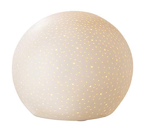 Gilde Lampada da tavolo con cielo stellato, in porcellana, 18 x 16 cm