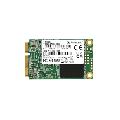 Transcend SSD MSA230S mSATA SATA III 6 Gb/s da 128 GB, memoria 3D TLC NAND - TS128GMSA230S
