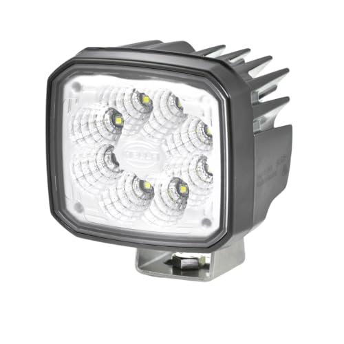 HELLA 1GA 995 606-001 LED-Faro da lavoro, Ultra Beam Gen. II, 12/24V, 4400lm, Montaggio, esterno/avvitato, arco di montaggio orientabile, Illuminazione campo vicino, Spina Spina DEUTSCH