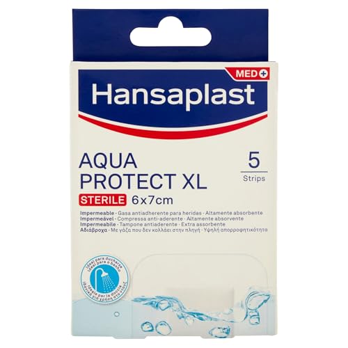 Hansaplast Aqua Protect XL Lot de 5 pansements adhésifs stériles imperméables pour la natation et la douche