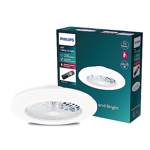 Amigo Fan Light Flat LED 20W+40W Remote Control round - white