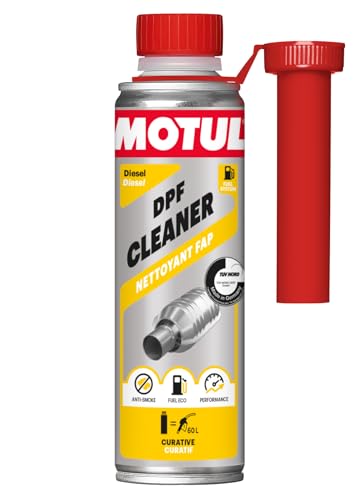 Motul - Nettoyant Filtre à Particules Diesel - Additif FAP Moteurs Diesel - Performance - Réduction des Émissions et Consommation - Idéal Avant Contrôle Technique - DPF Cleaner Diesel - 300 ML