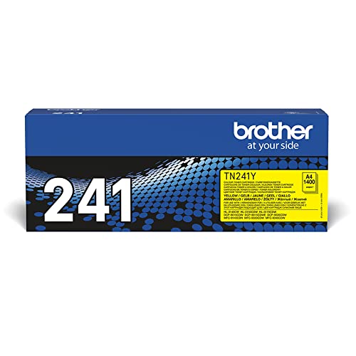 Brother Original Tonerkassette TN-241Y gelb (für Brother HL-3140CW, HL-3170CDW, HL-3150CDW, DCP-9020CDW, MFC-9140CDN, MFC-9330CDW, MFC-9340CDW)