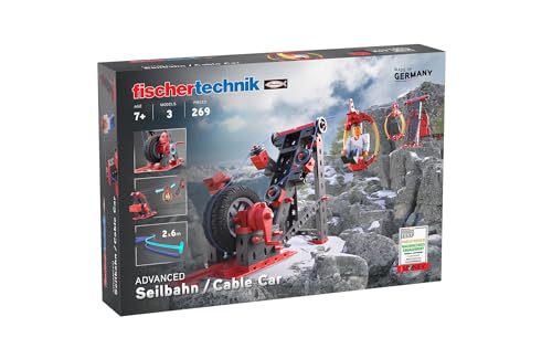 fischertechnik 564068 Advanced Funivia – Kit di costruzione per bambini dai 7 anni in su, giocattolo con funivia e seggiovia