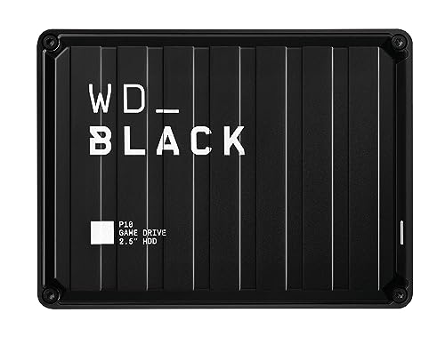 WD_BLACK P10 5TB Game Drive HDD portátil, USB 3.2 Gen 1, hasta 130 MB/s, Type-A compatible con Playstation, Xbox, PC y Mac