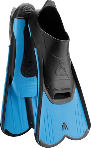 Cressi Light Short Fins Aletas Cortas de Entrenamiento y Natación, Unisex-Youth, Azul, 39/40