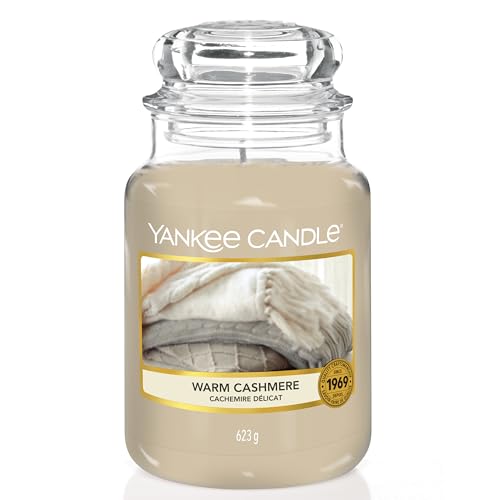 Yankee Candle Vela aromática | Warm Cashmere vela en tarro grande | Velas de larga duración: hasta 150 h | Regalos perfectos para mujeres