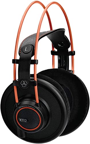 AKG K712PRO Offener Over-Ear-Studiokopfhörer der Premium-Referenzklasse, ausgefeilte offene Technologie, revolutionäre Flachdraht-Schwingspule, breites und weites Klangbild, Komfortables Design