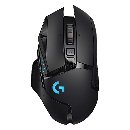 Logitech G G502 Lightspeed Ratón Gaming Inalámbrico, Captor Hero 25K, 25,600 dpi, RGB, Peso Reducido, 11 Botones Programables, Batería Larga Duración, POWERPLAY-compatibile, PC - Negro