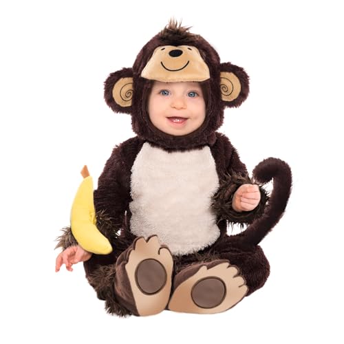 Amscan 9908446 - Costume da bambino con scimmia intorno allo zoo (Età: 2-3 anni), unisex, colore: marrone