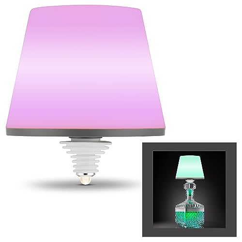 REV Lamparrusco - Lámpara de mesa inalámbrica, 130 lm, 2 W, batería de 4000 mAh, luz de botella RGB, lámpara de noche regulable, IP54