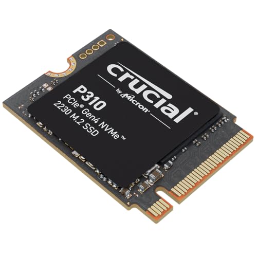 Crucial P310 SSD 1TB PCIe Gen4 NVMe M.2 2230, Jusqu’à 7.100Mo/s, Compatible avec Steam Deck, ASUS ROG Ally, MSI Claw & Microsoft Surface, Disque Dur SSD - CT1000P310SSD2