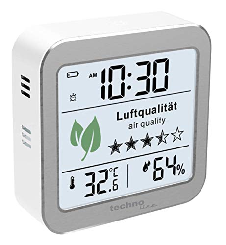 WL1020 Luftgütemonitor zur Überwachung der Luftqualität, Nachfolger des WL1005, Temperaturanzeige, Luftfeuchteanzeige, Alarm bei schlechter Luftqualität