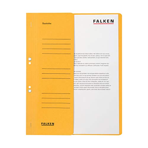 FALKEN ösenhefter de reciclado de cartón, color amarillo kfm. Heftung
