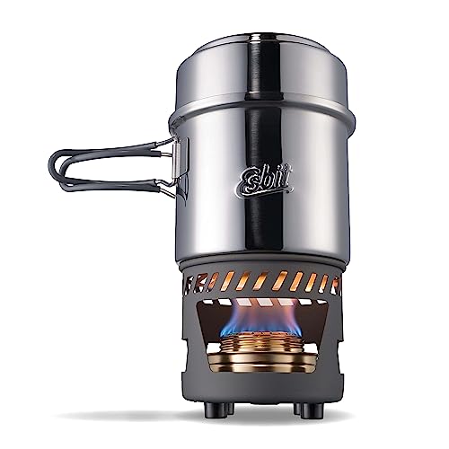Esbit Set de cocina con infiernillo, compacto, ollas grande y pequeña, acampada, camping, escalada, mochila, cocinar al aire libre