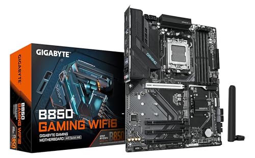 GIGABYTE B850 GAMING WIFI6 Scheda Madre - CPU AMD Ryzen Serie 9000, VRM digitale 6+2+2 fasi, fino a 8200MHz DDR5 (OC), 1xPCIe 5.0 + 2xPCIe 4.0 M.2, LAN GbE, WIFI 6, USB 3.2 Gen 2