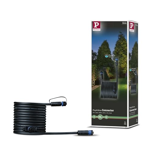 Paulmann 93927 Outdoor Plug & Shine Connector 5 m 1in-2out IP68 2x1,5 mm² 93927 Cable de extensión, cable de conexión, iluminación exterior, Negro
