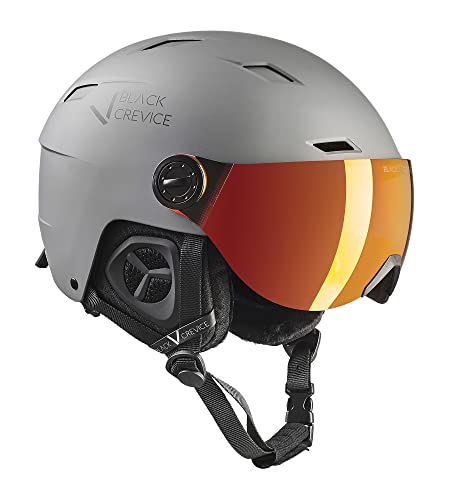 Black Crevice Casco de esquí con Visera Kirchberg Gun Metal, M (54-57 cm)…