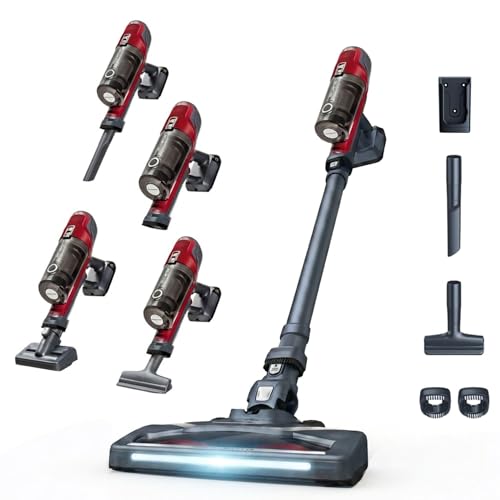 Rowenta XPert 6.60 Aspiradora 3 en 1 multiespacios, batería de alto rendimiento, 2 velocidades con gatillo Boost, diseño ligero y portátil, incluye accesorio para mascotas, color rojo RH6878