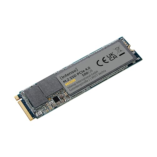 Intenso MI500 500 Go NVMe SSD, SSD Interne M.2, PCIe 4.0 Gen4x4, 5300 Mo/s en Lecture, 4000 Mo/s en écriture, Solid State Drive 500 Go