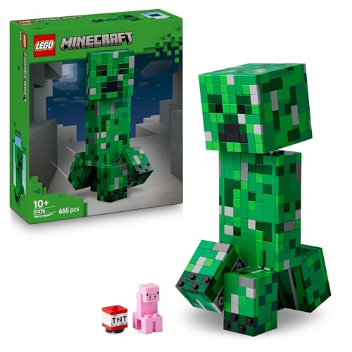LEGO Minecraft Le Creeper - Jouet de Construction - Figurine Articulée de Mob - Espace Secret avec Cochon & Élément TNT - Cadeau pour Gamer, Garçon ou Fille dès 10 Ans 21276