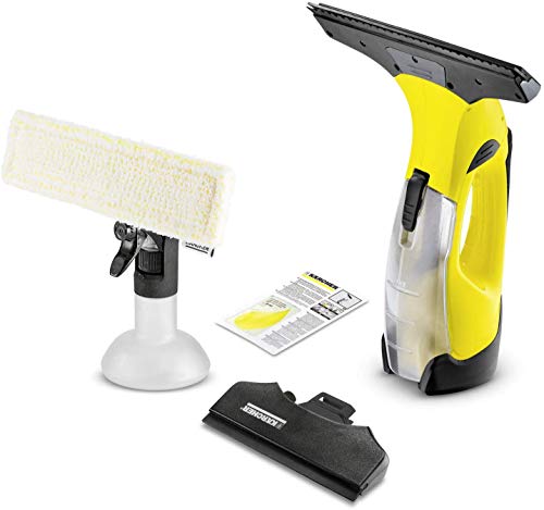 KÄRCHER Window Vac WV 5 Plus N Limpiadora de Ventanas y Cristales a batería (aspiradora limpiacristales), duración batería 35 min, 2 boquillas, Botella pulverizadora, detergente Concentrado 20 ml