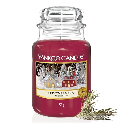 Yankee Candle Vela aromática | Christmas Magic vela en tarro grande | Velas de larga duración: hasta 150 h | Regalos perfectos para mujeres