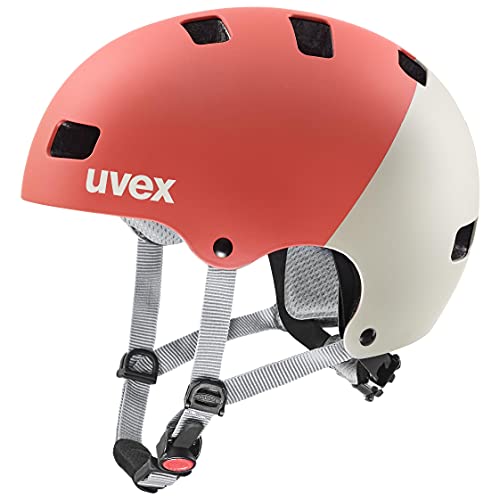 uvex Kid 3 CC, Casco Infantil Robusto, Ajuste de Talla individualizado, ventilación optimizada, Grapefruit, Sand Matt, 55-58 cm