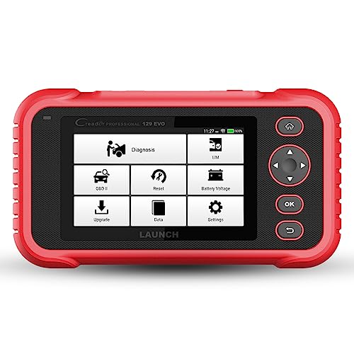 LAUNCH Europe CRP 129 EVO OBD2 Appareil de Diagnostic Automobile Lecteur de Diagnostic Automobile Testeur EOBD 4 Systèmes Moteur, ABS, SRS, AT + 8 Fonctions de Service Mise à Jour Gratuite