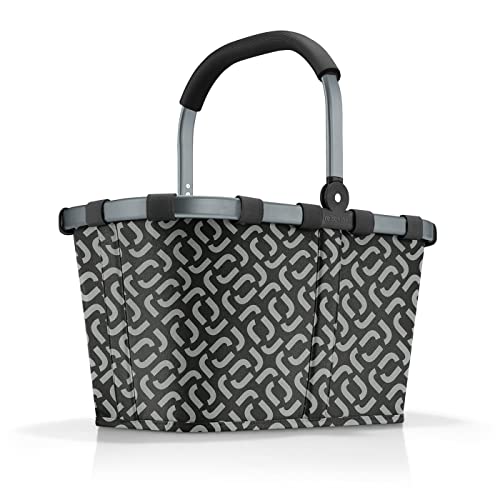 reisenthel carrybag - Robusta cesta de la compra con mucho espacio de almacenamiento y práctico bolsillo interior, diseño elegante y repelente al agua, en signature negro