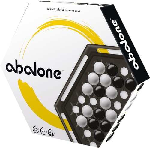 Asmodee - Abalone - Edition Officielle - Jeu de Société Famille pour Adultes & Enfants dès 7 Ans - Jeu de Stratégie & Réflexion - Plateau de 28 Billes - As d'or - 2 Joueurs - 20 Min - Zygomatic