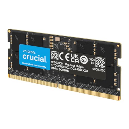 Crucial RAM DDR5 48GB Kit (2x24GB) 5600MHz SODIMM, Memoria per PC Laptop/Notebook, Mini PC (o 5200MHz / 4800MHz) CL46 - CT2K24G56C46S5