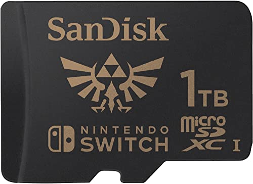 SANDISK microSDXC UHS-I Speicherkarte für Nintendo Switch Zelda Edition 1 TB (Lesen bis zu 100 MB/s, Schrieben bis zu 90 MB/s U3, Class 10, mehr Platz für Spiele)