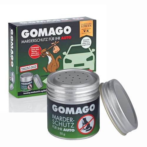 GOMAGO Protezione martora per la Vostra Auto | Allontana in Modo affidabile e Semplice Le martore dal vano Motore | Alternativa Efficace allo Spray per martore, ultrasuoni [1x 35g]