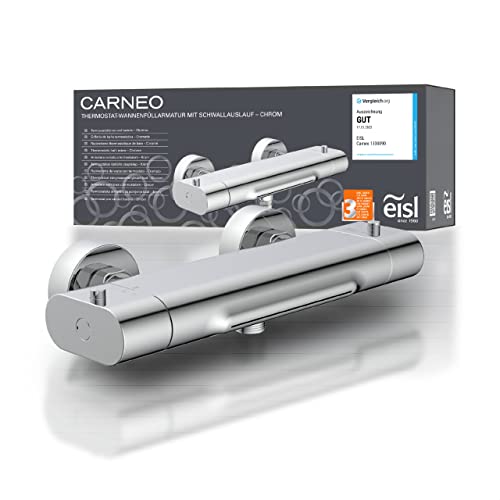 EISL Carneo 1330090 Mitigeur de baignoire, thermostat de douche pour la baignoire, mitigeur de baignoire avec blocage de sécurité, chromé