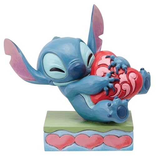 Disney Traditions Stitch Hugging Heart Figurine, Height 13cm