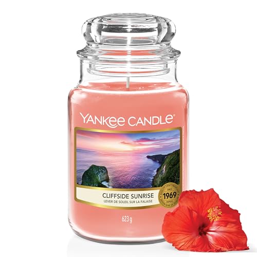 Yankee Candle Vela aromática | Amanecer en el Acantilado vela en tarro grande | Velas de larga duración: hasta 150 h | Regalos perfectos para mujeres