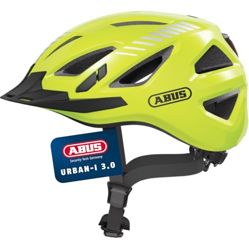 ABUS 86868 Fahrradhelm, Gelb (Signal Yellow), L (56-61 cm​)