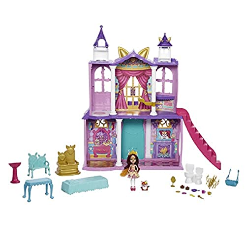 Enchantimals Royals- Playset Castello del Ballo Reale da 66 cm con Bambola Felicity la Volpe e Cucciolo, 5 Aree di Gioco e Tanti Accessori, Giocattolo per Bambini 4+Anni, HCG59
