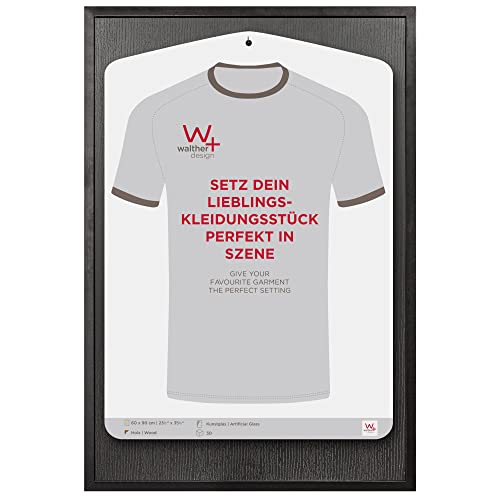 walther design Marco de fotos negro 60 x 90 cm Marco de tricot con cristal artístico, Marco de madera Stockholm EA690B