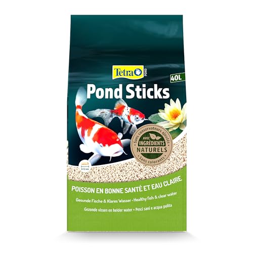 Tetra Pond Sticks – Alimentation Quotidienne idéale pour tous les Poissons de Bassin – Enrichi en Oligo-éléments, Vitamines essentiels, Caroténoïdes – Ne pollue pas l’eau - 40L