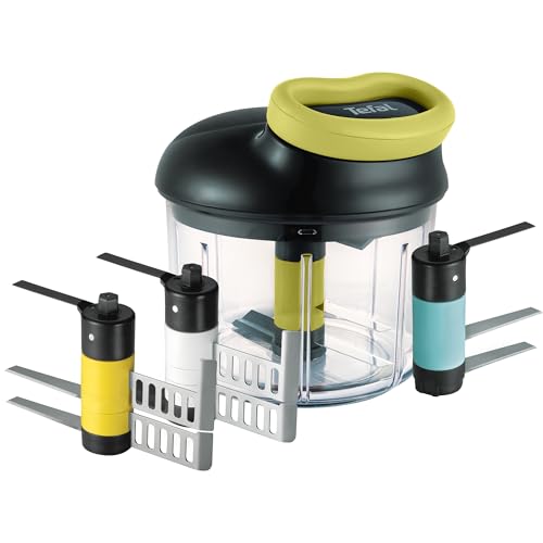 Tefal Hachoir 5 secondes Maxi Kit 900 ml, Emulsion, Glace, Purée, Lames multi-usages en acier inoxydable, Technologie brevetée, Système de verrouillage, Base antidérapante K1321044