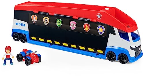 Paw Patrol, Paw Patroller Deluxe, Veicolo Trasformabile con 2 lanciatori, Personaggio di Ryder e Quad Inclusi, Giochi Paw Patrol per Bambini, 3+ Anni