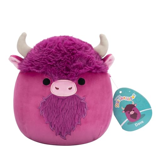 Squishmallows SQCR06608 Dave Der Bison - Peluche Oficial de Jazwares, 19 cm
