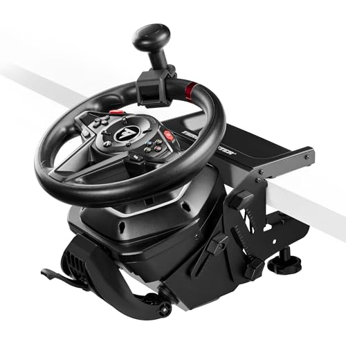 Thrustmaster T128 SimTask Pack - Pack de Simulación de Camiones y Carreras para Xbox Series X|S, Xbox One y PC (Incluye Volante T128, Pedales y Soporte de Inclinación Steering Kit) Negro