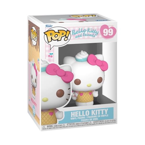 Funko Pop! Sanrio: Hello Kitty and Friends - Hello Kitty - Ice Cream - Figurine en Vinyle de Collection - Idée Cadeau - Produit Officiel - Jouets pour Enfants et Adultes