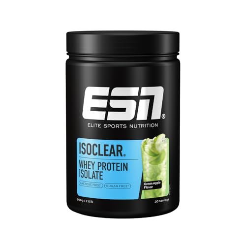 ESN ISOCLEAR Whey Isolate Protein Powder, Manzana verde, 908 g, Suero claro
