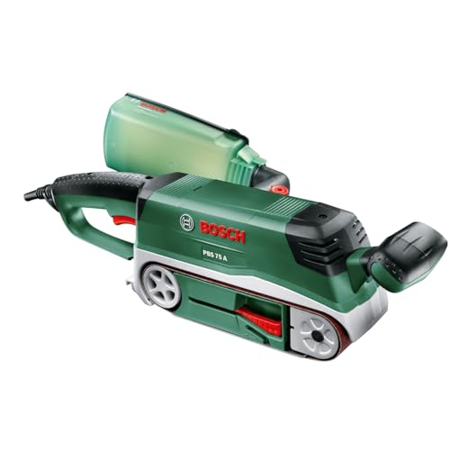 Bosch Ponceuse à bande PBS 75 A (710 W, surface de ponçage 76 x 165 mm, dimensions de la bande 75 x 533 mm, 1 bande abrasive K 80)